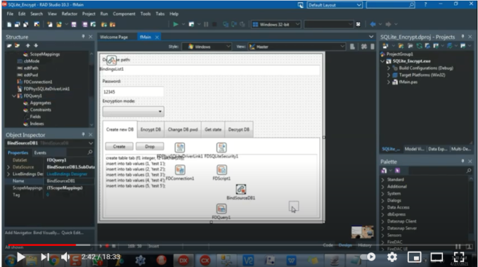 Delphi & FireDAC Sqlite 3 Encryption